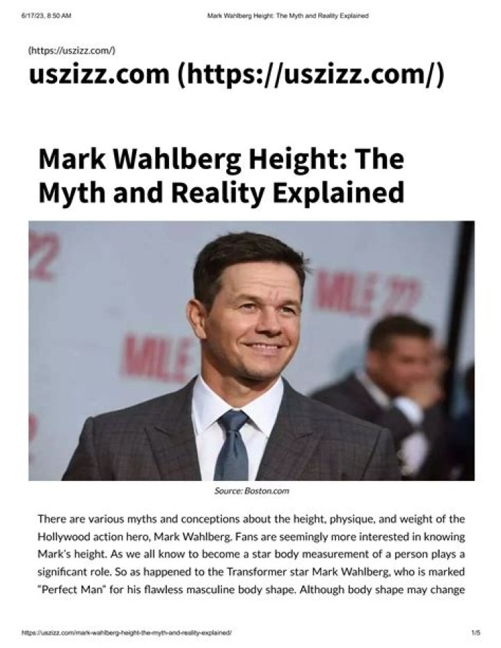 Mark Wahlberg Height: The Truth Behind the Star&rsquo;s Stature